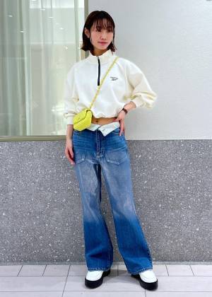 1着で2度おいしい♡【VIS】ハイウエストも肌見せもできる「折り返しデニム」