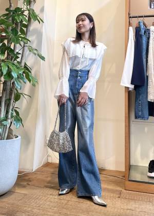 1着で2度おいしい♡【VIS】ハイウエストも肌見せもできる「折り返しデニム」