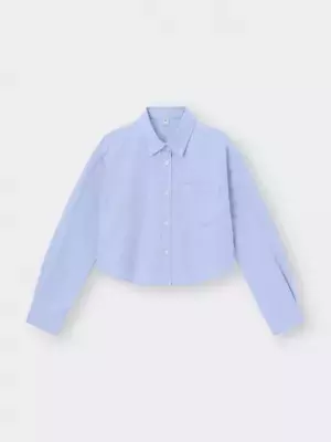 スタイルアップが叶う！【GU】着るだけで今っぽ♡「短丈シャツ」