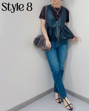 リアルに100回着回したい！【しまむら】の「ジップ合皮ベスト」で夏・秋コーデ