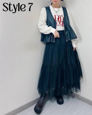 リアルに100回着回したい！【しまむら】の「ジップ合皮ベスト」で夏・秋コーデ