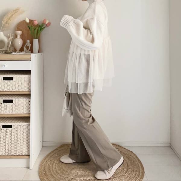 全方位可愛い♡【しまむら】即ゲット推奨！！「ニット ✕ チュールビスチェ」