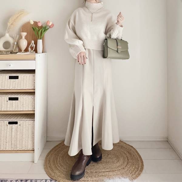 全方位可愛い♡【しまむら】即ゲット推奨！！「ニット ✕ チュールビスチェ」