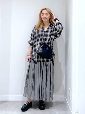 ほんのり“ラメ”が可愛い♡【グローバルワーク】大人カジュアルに決まる！「チェックシャツ」