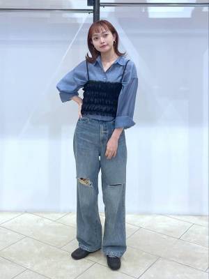 爽やか ＋ こなれ感♡【ローリーズファーム 】持っておきたい「ブルーシャツ」