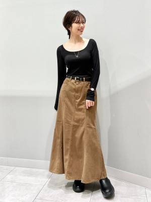 大人女子におすすめ♡【GU】秋に取り入れたい「上品ロングスカート」