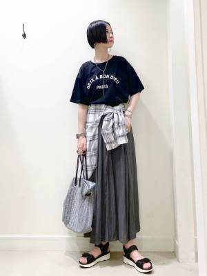 今から秋まで大活躍♡【グローバルワーク】大人っぽ「チェック柄」コーデ