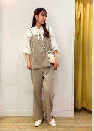 お腹まわりをオシャレにカバー♡【ROPÉ PICNIC】の「レイヤードパンツ」