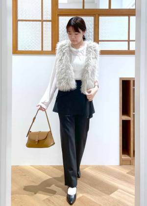 お腹まわりをオシャレにカバー♡【ROPÉ PICNIC】の「レイヤードパンツ」