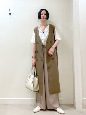 ワンピでも羽織りでも♡【グローバルワーク】着回しが利く「Vネックジレジャンスカ」