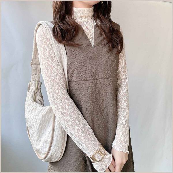 優勝アイテムキターーッ！【しまむら】1枚でもインナーでも可愛い♡「淡色トップス」