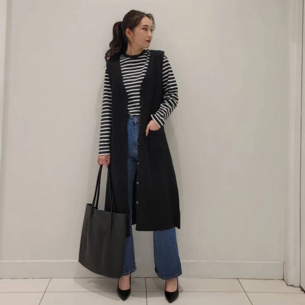 【GU】コーデ幅広がるミラノリブニットジャンパードレスが大活躍！