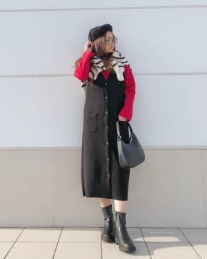 【GU】コーデ幅広がるミラノリブニットジャンパードレスが大活躍！