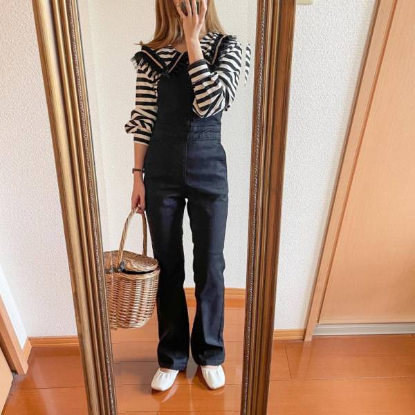 再入荷待ちで狙いたい【GU】デニムスリムサロペットパンツ