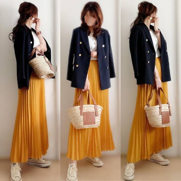 狙うならネイビー！【GU】ダブルブレストブレザーコーデ5選