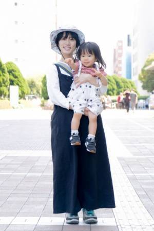 グリーンに青、さわやかカラーが流行ってます。mamagirl 【親子SNAP2022春】Vol.3