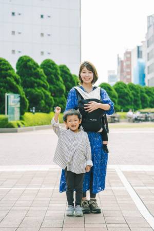 グリーンに青、さわやかカラーが流行ってます。mamagirl 【親子SNAP2022春】Vol.3