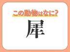 【犀】はなんて読む？立派なツノを持っている動物の名前！