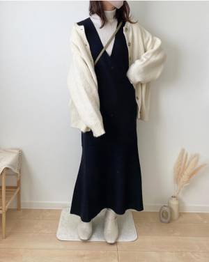 小柄女子さんすぐ買って！【GU】マーメイドラインの美シルエットワンピがバズリ中