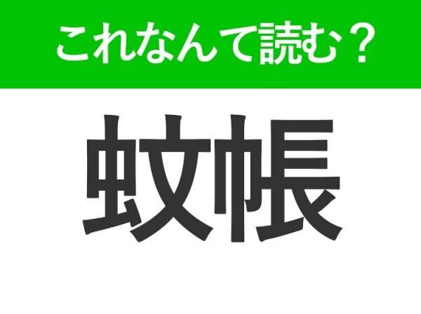 【蚊帳】の読み方はなに？夏に関係する寝具のこと！