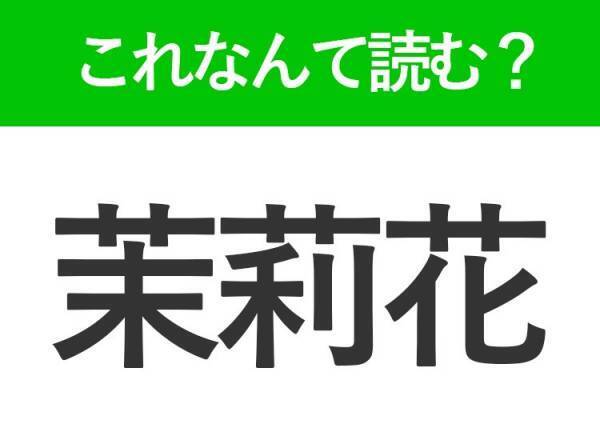 【茉莉花】はなんて読む？リラックスできる香りの花を表わす難読漢字！