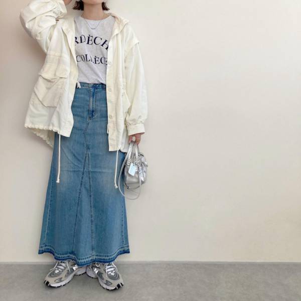 今すぐ欲しい！Aラインが女っぽ♡【GU】ロングデニムスカートが使えると大ヒット中！