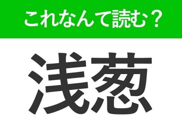 【浅葱】はなんて読む？「あさねぎ」と読む人続出の難読漢字