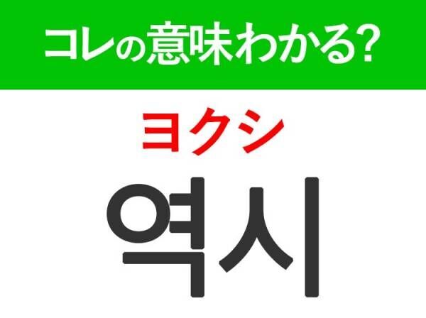 韓国語「역시（ヨクシ）」の意味は？韓国人がリアルに使うあの言葉！