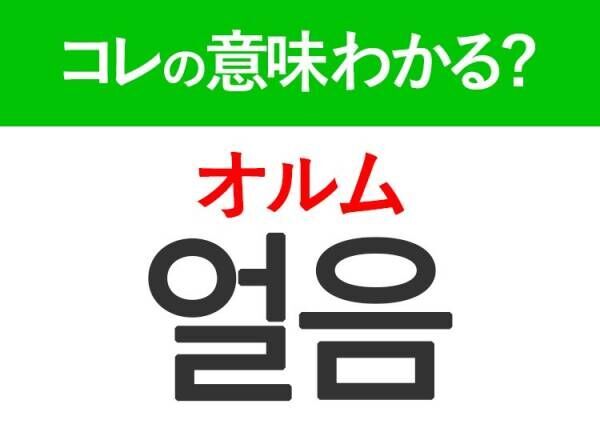 韓国語「얼음（オルム）」の意味は？韓国人が日常で使うあの言葉！