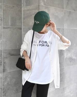 「夏コーデには透け感がハマる」とバズり中！【GU】メッシュカーディガンがおしゃれ！