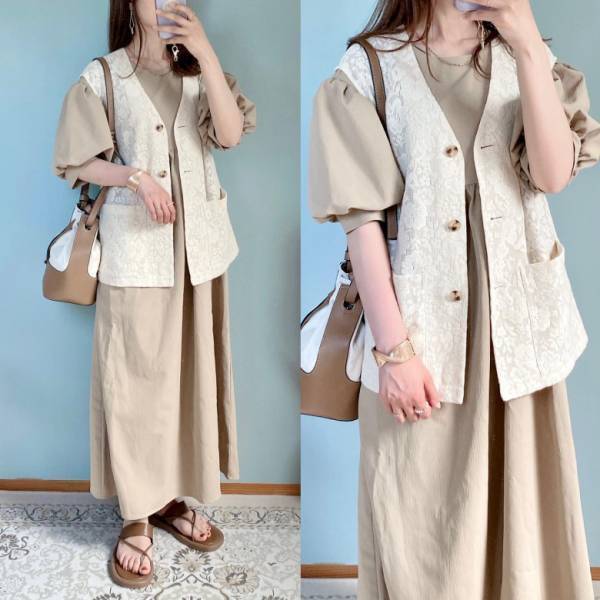 「女っぽレーシィで夏コーデを先取り！」【GU】セットアップレース素材でおしゃれ度爆上がり！