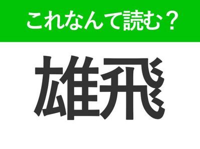 【雄飛】はなんて読む？大人なら知っておきたい常識漢字