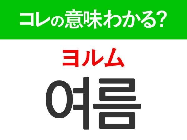 韓国語「여름（ヨルム）」の意味は？今使いたいあの言葉！