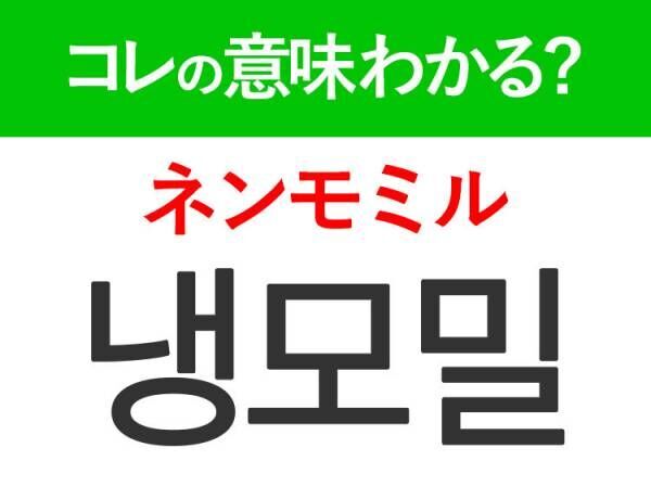 韓国語「냉모밀（ネンモミル）」の意味は？夏に人気なあの食べ物！