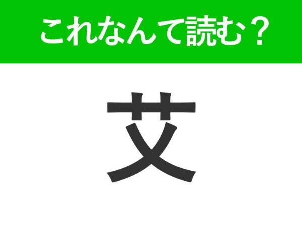 【艾】はなんて読む？食べれる緑色の葉っぱです！