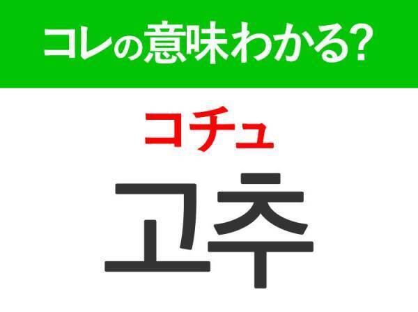韓国語「고추（コチュ）」の意味は？病みつきになるあの食べ物の言葉！