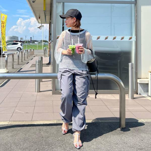 はくだけで今っぽおしゃれさん♡【GU】2wayで楽しめるパラシュートカーゴパンツ