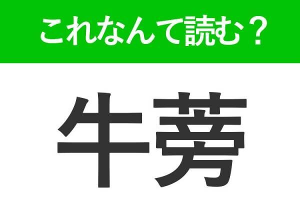 【牛蒡】はなんて読む？みんな知ってる食材を表す難読漢字！