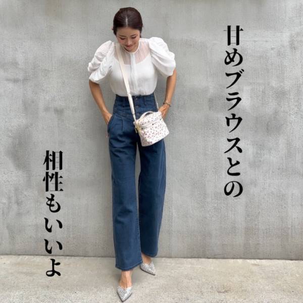 「履くだけでくびれができる！」【GU】細見えするコルセットジーンズは女っぽコーデも叶えます！