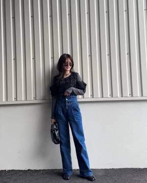 「履くだけでくびれができる！」【GU】細見えするコルセットジーンズは女っぽコーデも叶えます！