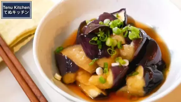 【ナスの煮浸しレシピ】レンジで簡単！めんつゆ＆ごま油で揚げ浸し風の作り方