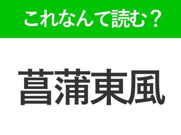 【菖蒲東風】はなんて読む？5月に吹く風のこと