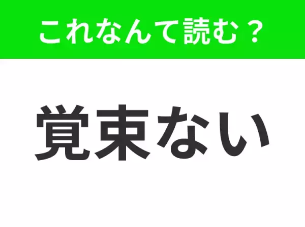 【覚束ない】はなんて読む？会話でよく使われます！
