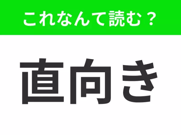 【直向き】はなんて読む？ほとんどの方が間違った読み方をしているらしい！？