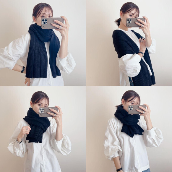 「イロチ買いでも欲しい！」おしゃれさんに聞いた【Uniqlo U】チャンキーストール巻き方アレンジ