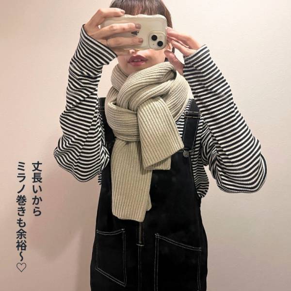 「イロチ買いでも欲しい！」おしゃれさんに聞いた【Uniqlo U】チャンキーストール巻き方アレンジ