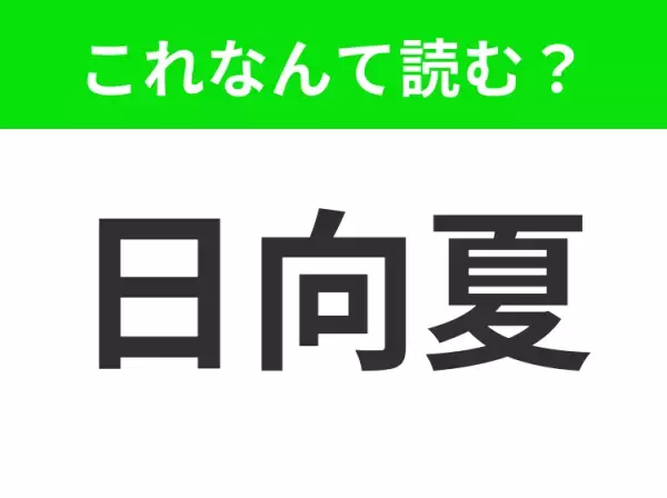 【日向夏】はなんて読む？甘酸っぱいくだもの！