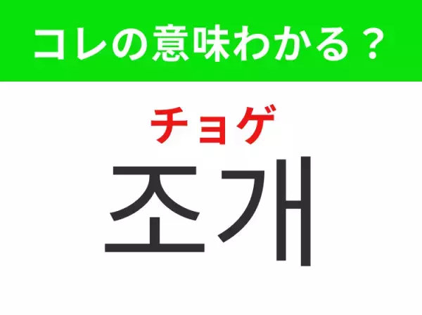 【韓国料理編】覚えておきたいあの言葉！「조개（チョゲ）」の意味は？