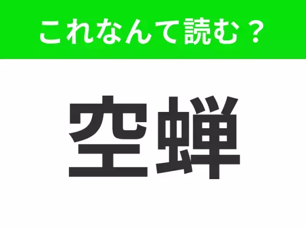 【空蝉】ってなんて読む？「そらせみ」ではありません！