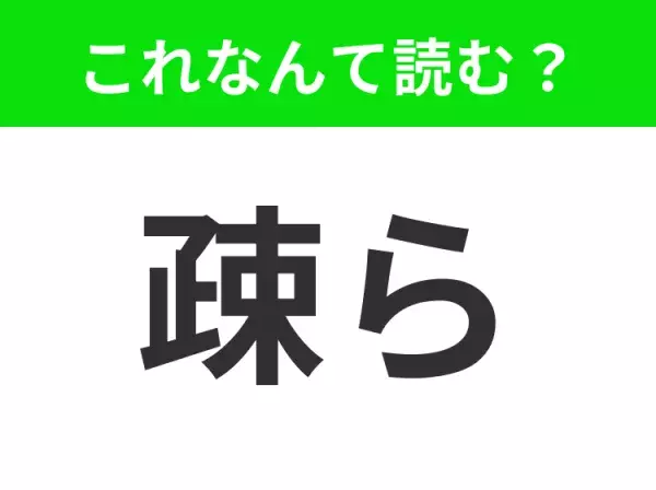 【疎ら】はなんて読む？あなたは正解できますか？